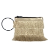 Farrah + Sloane Symi Metallic Fringe Wristlet Bracelet Bag