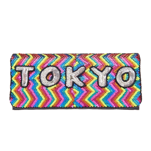 From St Xavier Tokyo Sequin Convertible Clutch