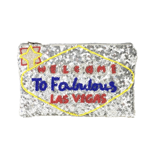 From St Xavier Viva Las Vegas Sequin Clutch