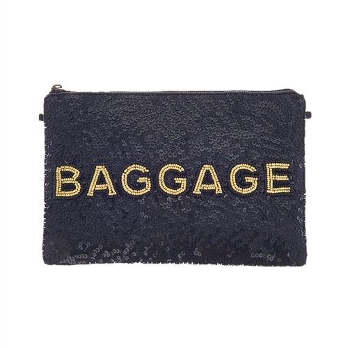 From St Xavier Baggage Sequin Beaded Clutch