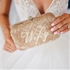 Wifey Beaded Box Clutch Bridal Bag