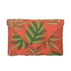 From St Xavier Hamilton Palm Beaded Clutch