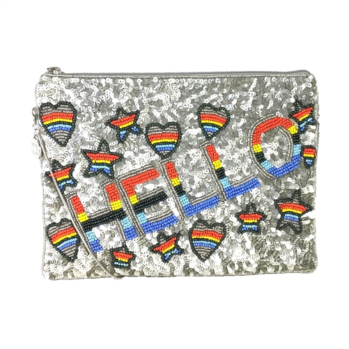 From St Xavier Hello Beaded Convertible Clutch