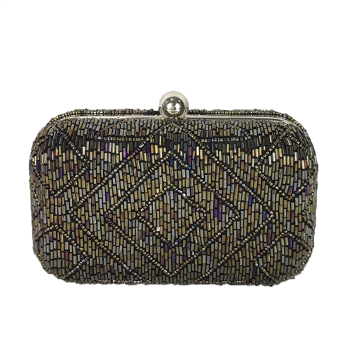 From St Xavier Hayley Art Deco Beaded Box Clutch