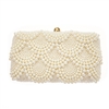 From St Xavier Solange Pearl Beaded Box Clutch Bridal Bag