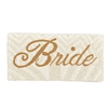 From St Xavier Bride Script Beaded Fold-Over Clutch Bridal Bag