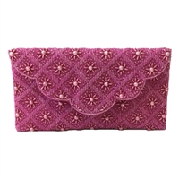 From St Xavier Sophia Floral Beaded Clutch