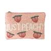 From St Xavier Just Peachy Beaded Clutch
