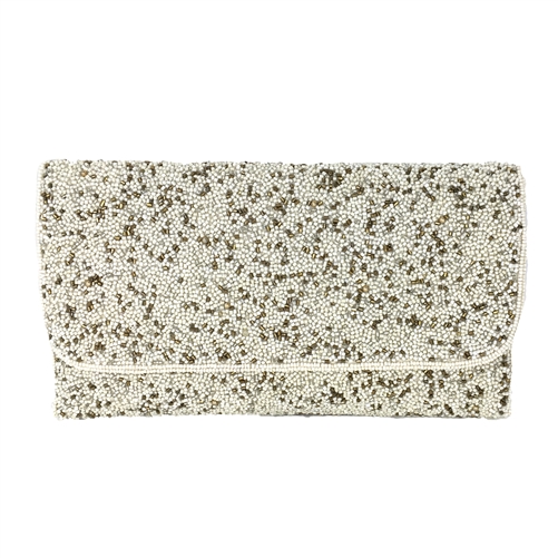 From St Xavier Snow Beaded Convertible Clutch