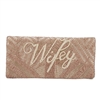 From St Xavier Wifey Script Beaded Fold-Over Clutch Bridal Bag