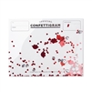 Inklings Confettigram Blank Greeting Card, Kisses & Hearts Design - White & Red Stationery, Perfect for Anniversary or Valentine's Day