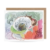 Hope Your Birthday is Magical Mermaid Scratch-Off Greeting Card - Aqua/Pink, Hidden Message Reveal, Unique Birthday Stationary for Her