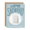 Magic Snowball Grow Snow Blank Holiday Greeting Card