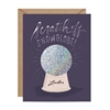 Inklings London Purple Snow Globe Scratch-Off Holiday Greeting Card: Unique Blank Stationary for Winter Wishes