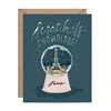 Inklings Paris Blue Snow Globe Scratch-Off Holiday Greeting Card: Unique Blank Stationary for Winter Wishes