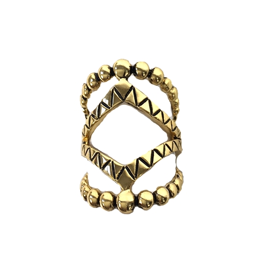 Covet Shield Open Statement Ring