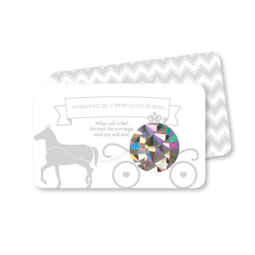 Prince Princess Baby Gender Reveal Scratch Off Cards