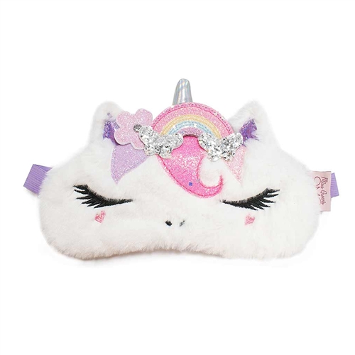 Miss Gwen Unicorn Rainbow Crown Plush Sleep Mask