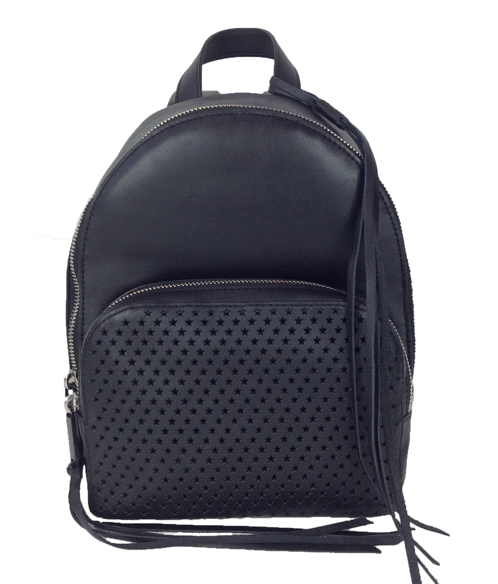 Rebecca Minkoff Star Perforated Leather Backpack, Black display picture 2
