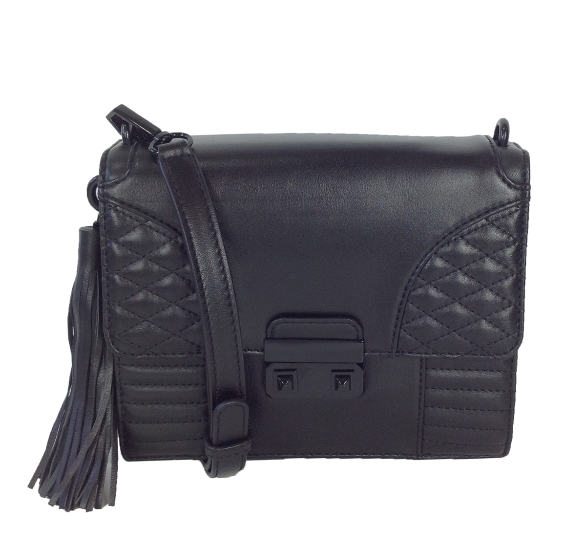Rebecca Minkoff Aliz Quilted Leather Crossbody Bag, Black
