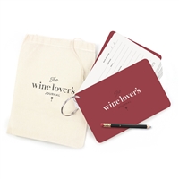 Wine Lover's Journal Cards O-Ring Fill In Tasting Notes, Wine Varietals & Tasting Tips