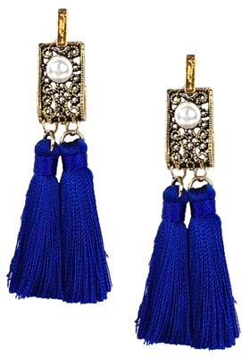 Jewelry Collection Double Tassel Drop Earrings