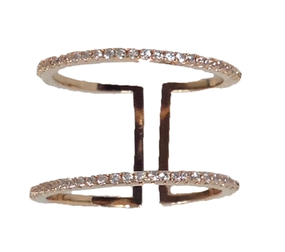 Jewelry Collection Pave Open Bar Ring
