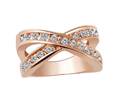 Jewelry Collection Pave Crisscross Ring