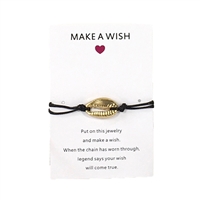 Jewelry Collection Wish Bracelet Gold Cowrie Shell Cord Anklet Bracelet
