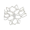 Floral Crystal Wide Anklet Statement Bracelet