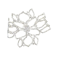 Floral Crystal Wide Anklet Statement Bracelet