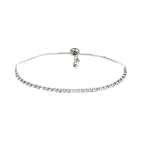 Diana Crystal Tennis Bolo Slider Bracelet