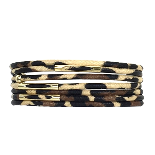 Leopard Multi Layer Wrap Bracelet,