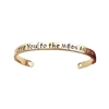 I Love You To The Moon & Back Engraved Cuff Bracelet