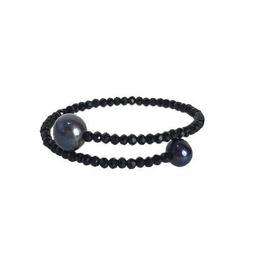 Parker Pearl Faceted Crystal Bangle Bracelet