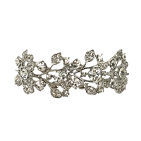 Crystal Leaf Stretch Bracelet Bridal Jewelry
