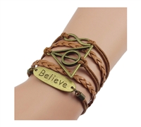 Believe 5 Strand Multi Layer Bracelet