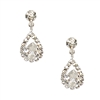 Adesina Bridal Crystal Teardrop Earrings: Elegant Silver Dangle Earrings for Brides & Weddings