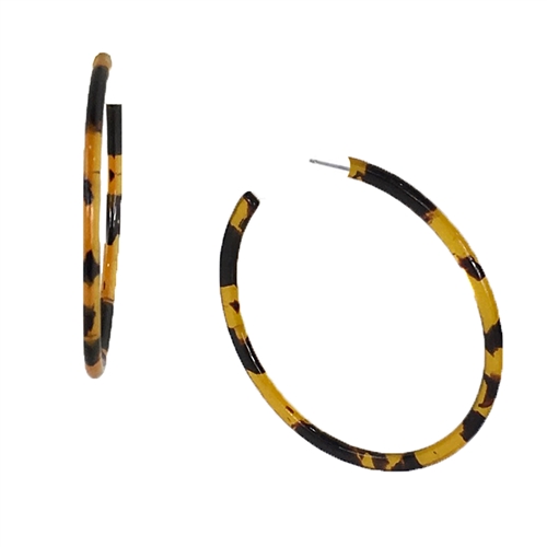 Jewelry Collection Jazlyn Resin Shell Hoop Earrings