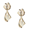Blanche Simulated Pearl Swirl Drop Earrings, Multi-Colored Elegant Jewelry Set for Women
