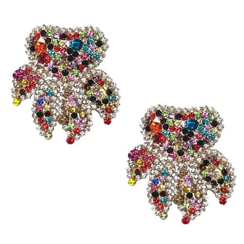 Bahiya Crystal Cluster Statement Earrings