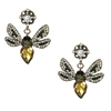 Honey Queen Bee Crystal Statement Earrings
