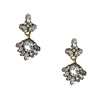 Olivia Victorian Crystal Drop Earrings, Antique Gold - Elegant Statement Jewelry for Women