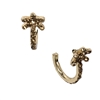 Dayle Amber Floral Crystal Huggie Hoop Earrings: Small, Delicate Statement Earrings for Women