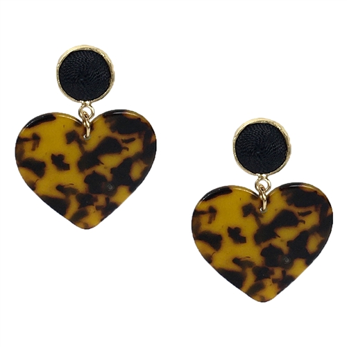 Jewelry Collection Bae Resin Heart Drop Earrings