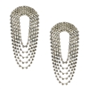 Ava Draped Crystal Chandelier Drop Earrings in Silver - Elegant Statement Jewelry for Women
