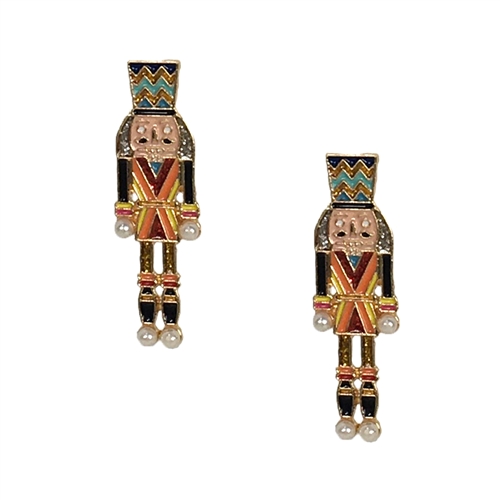 March On Holiday Toy Soldier Drop Earrings