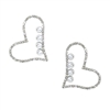 Adore Me Crystal Open Heart Drop Earrings