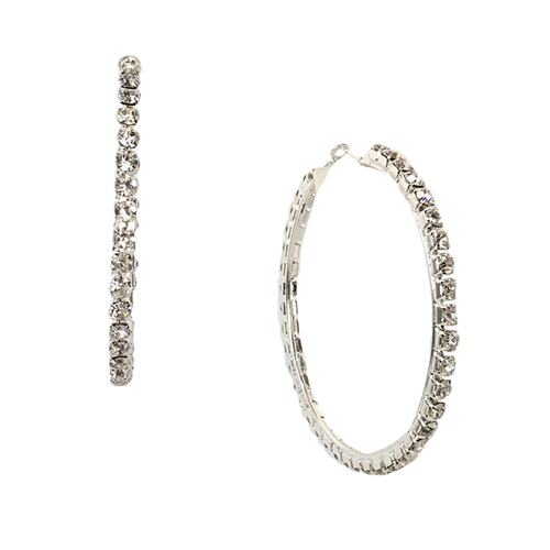 Jewelry Collection KyKy Oversized Crystal Hoop Earrings