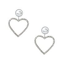 Jewelry Collection Lover Crystal Heart Drop Earrings